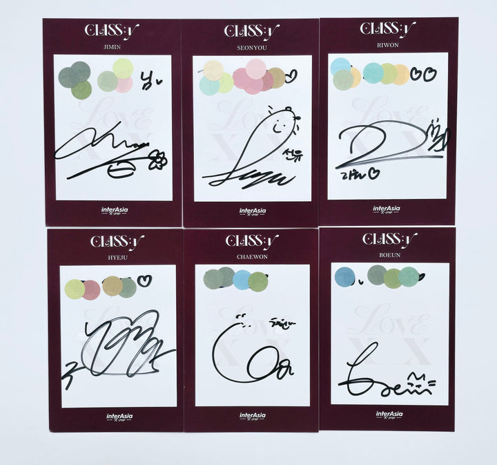 CLASS:y "CLASS:y" - Hand Autographed(Signed) Postcards Set (6EA) [25.1.10]