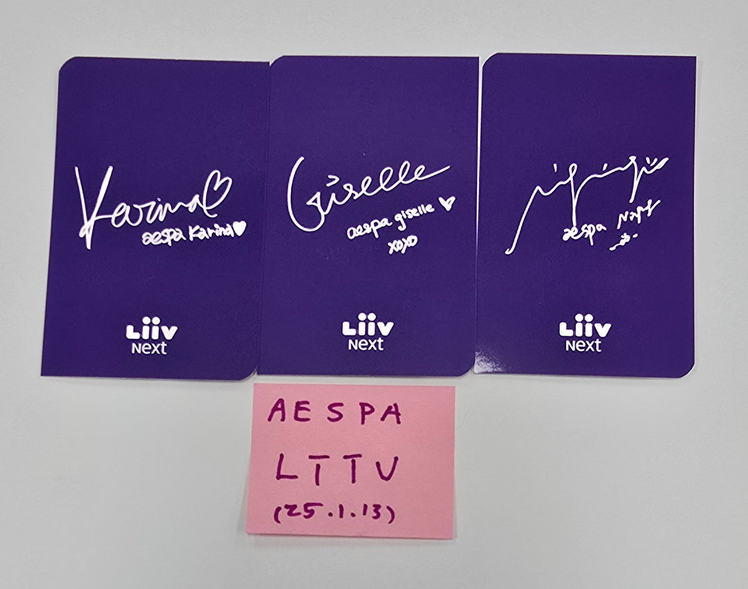 Aespa X Liiv Next KB Bank - KB Bank Event Photocards Set (3EA) [25.1.13]