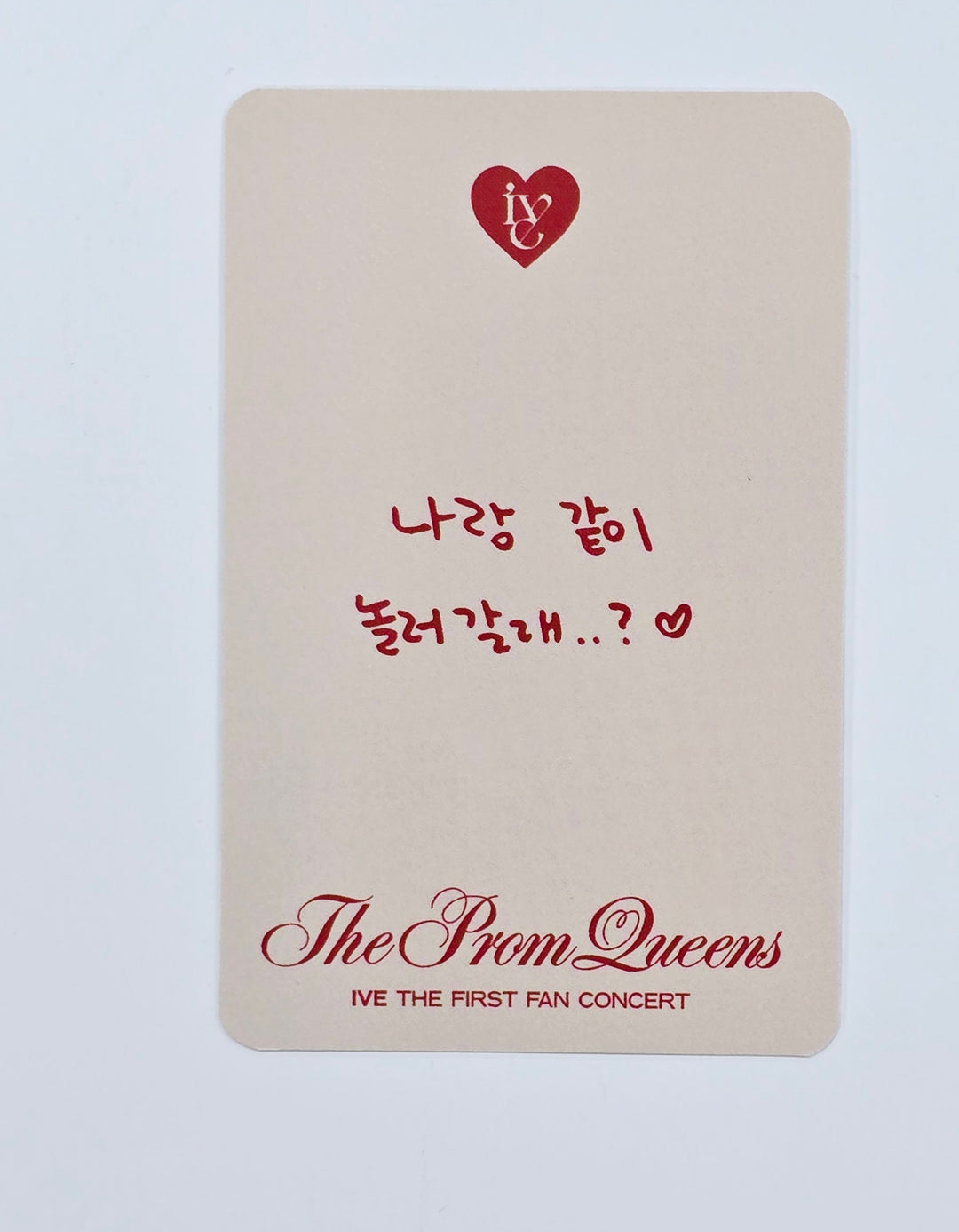 Yujin (Of IVE) "The Prom Queens" 1st Dive Only - Special Event Photocard [Corsage Ver.] [25.1.16]