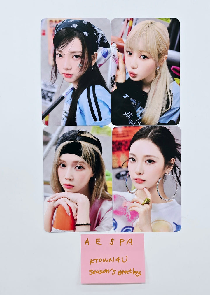 Aespa 2025 Season's Greetings - Ktown4U Pre-Order Benefit Photocards Set (4EA) [25.1.16]