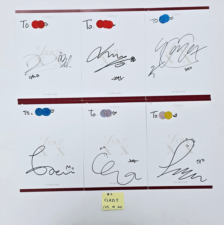 CLASS:y "CLASS:y" - Hand Autographed(Signed) Postcards Set (6EA) [25.1.20]