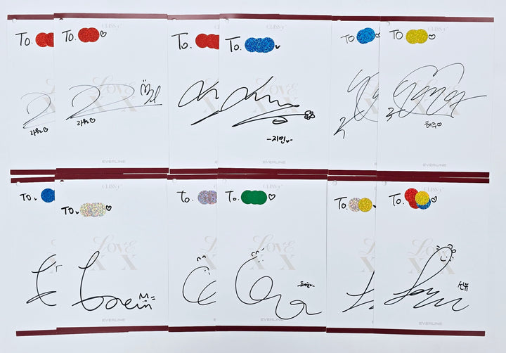 CLASS:y "CLASS:y" - Hand Autographed(Signed) Postcards Set (6EA) [25.1.20]