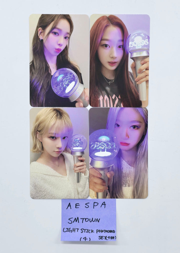 Aespa Official Light Stick - SM Town Pre-Order Benefit Photocards Set (4EA) [25.1.21]