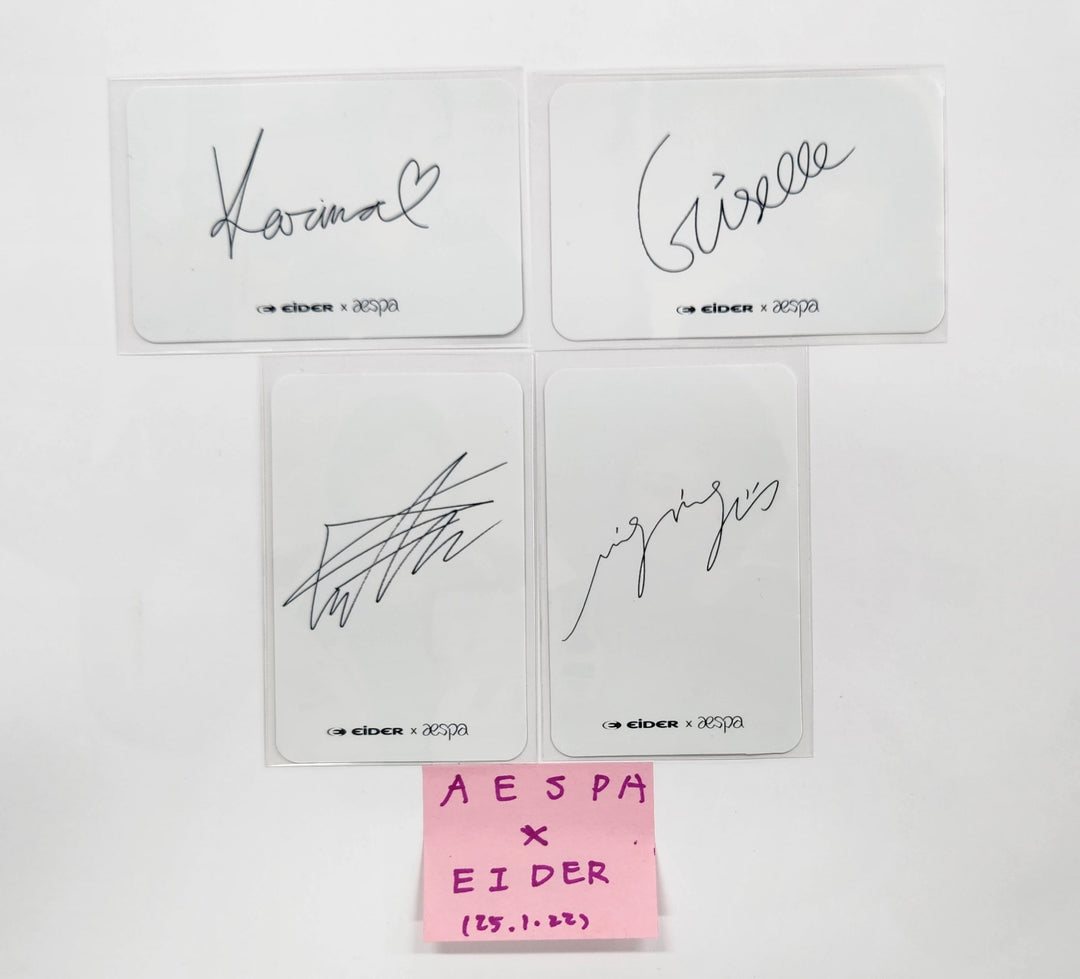 Aespa X EIDER - EIDER Event Photocards Set (4EA) [25.1.22]