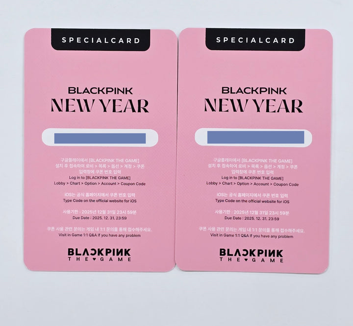 BLACKPINK THE GAME COUPON CARD COLLECTION BLACKPINK'S NEW YEAR GREETING - Official SP CARD [25.2.6]