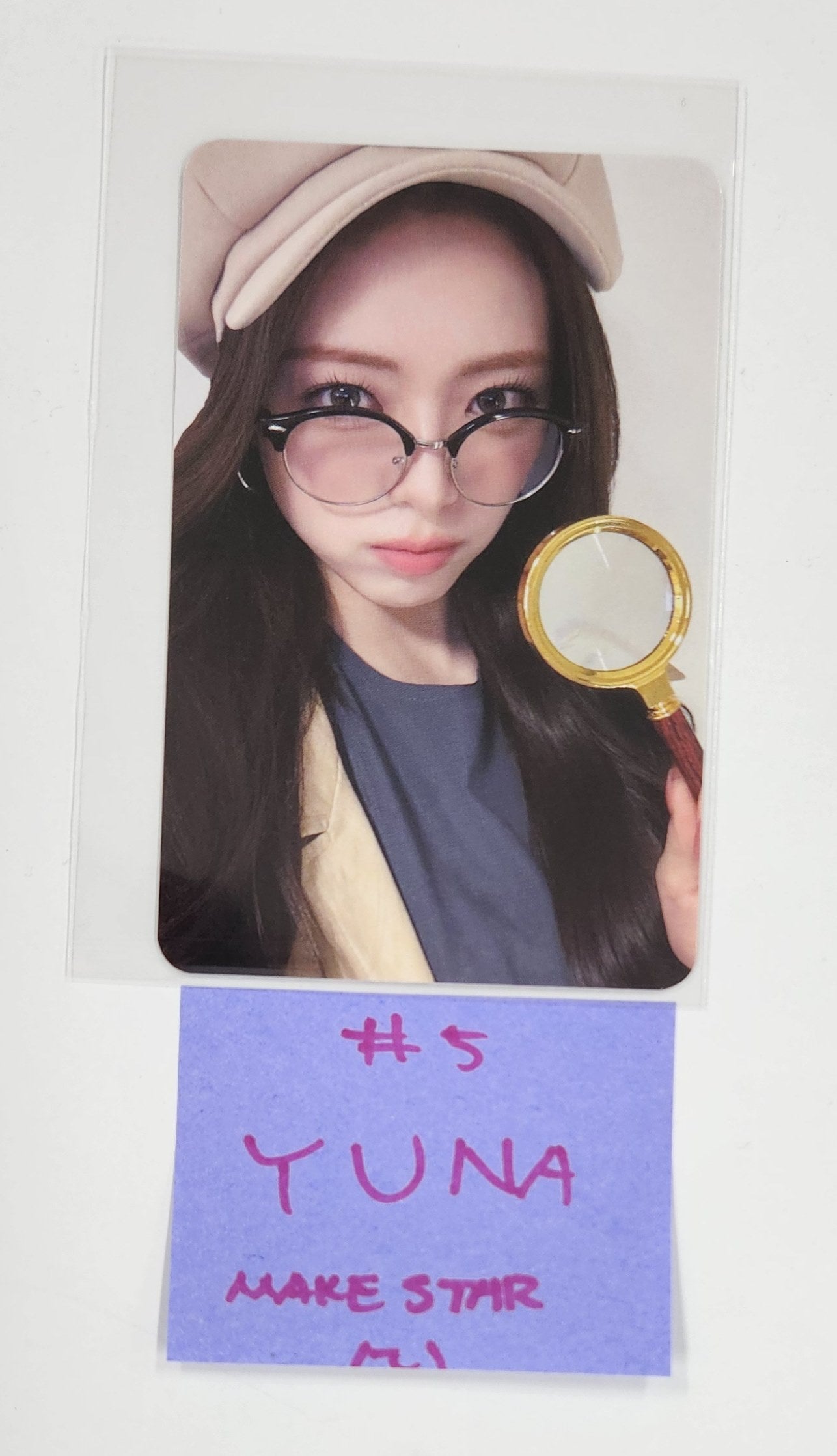 ITZY GOLD MAKESTAR 直筆サイン ポラロイド ユナ ② ITZY 
