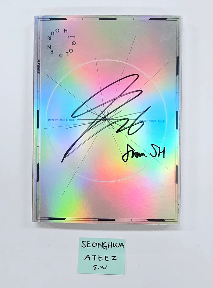 Seong Hwa (Of Ateez) "GOLDEN HOUR : Part.2" - Hand Autographed(Signed) album [25.2.12]