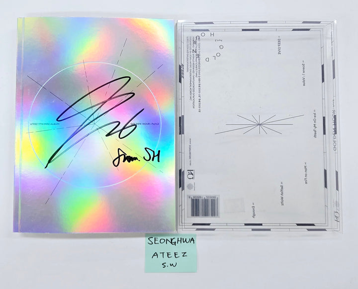 Seong Hwa (Of Ateez) "GOLDEN HOUR : Part.2" - Hand Autographed(Signed) album [25.2.12]