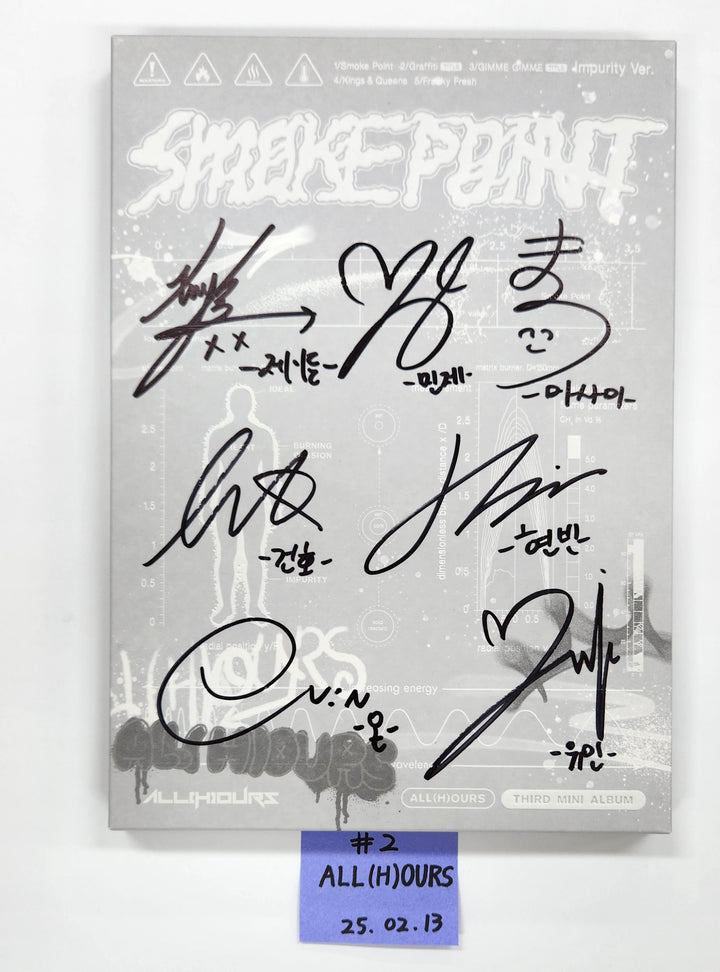 ALL(H)OURS "Smoke Point" - Hand Autographed(Signed) Promo Album [25.2.13]