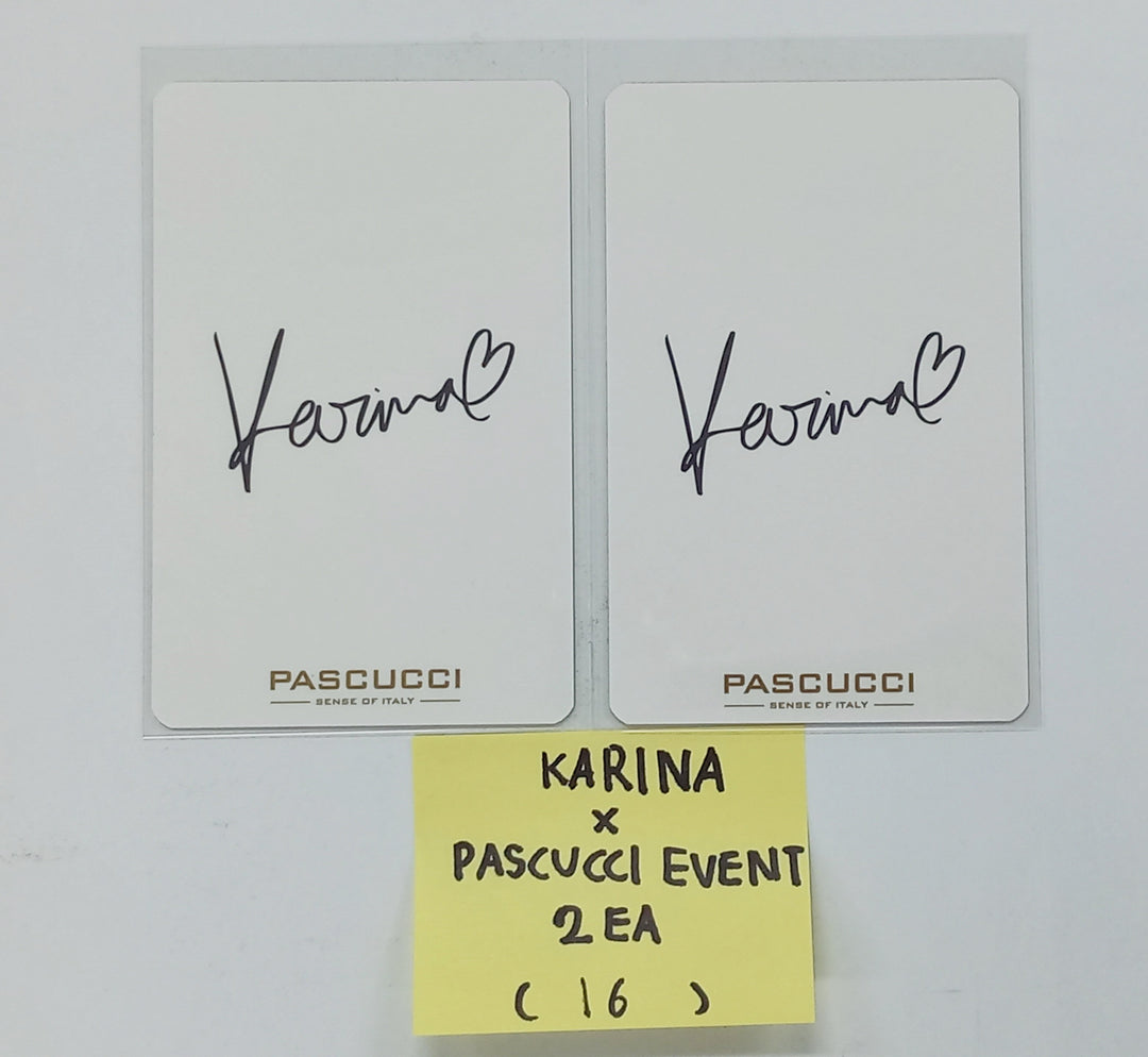 KARINA (Of Aespa) X Pascucci ITALY PAIRING Event Photocards Set (2EA) [25.2.14]