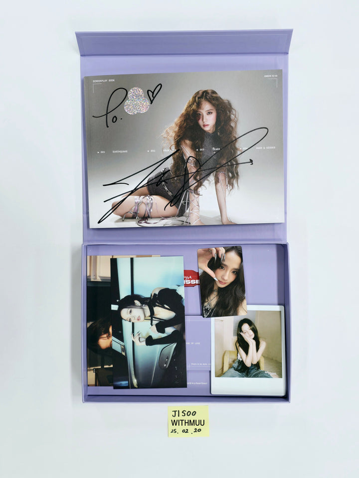 JISOO (Of Black Pink) "AMORTAGE" - Hand Autographed(Signed) Album [25.2.20]