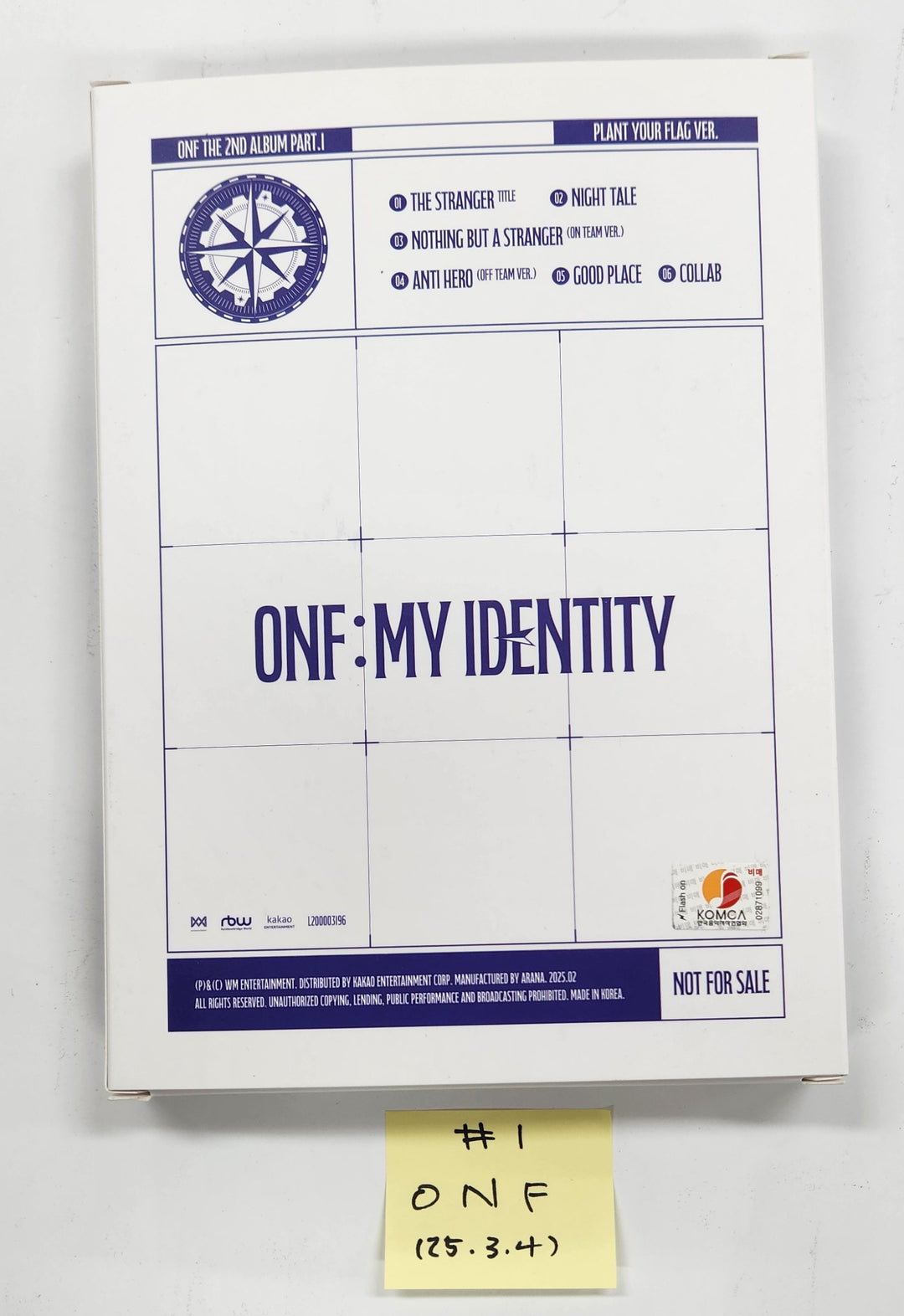 ONF "ONF:MY IDENTITY" - Hand Autographed(Signed) Promo Album [25.3.4]