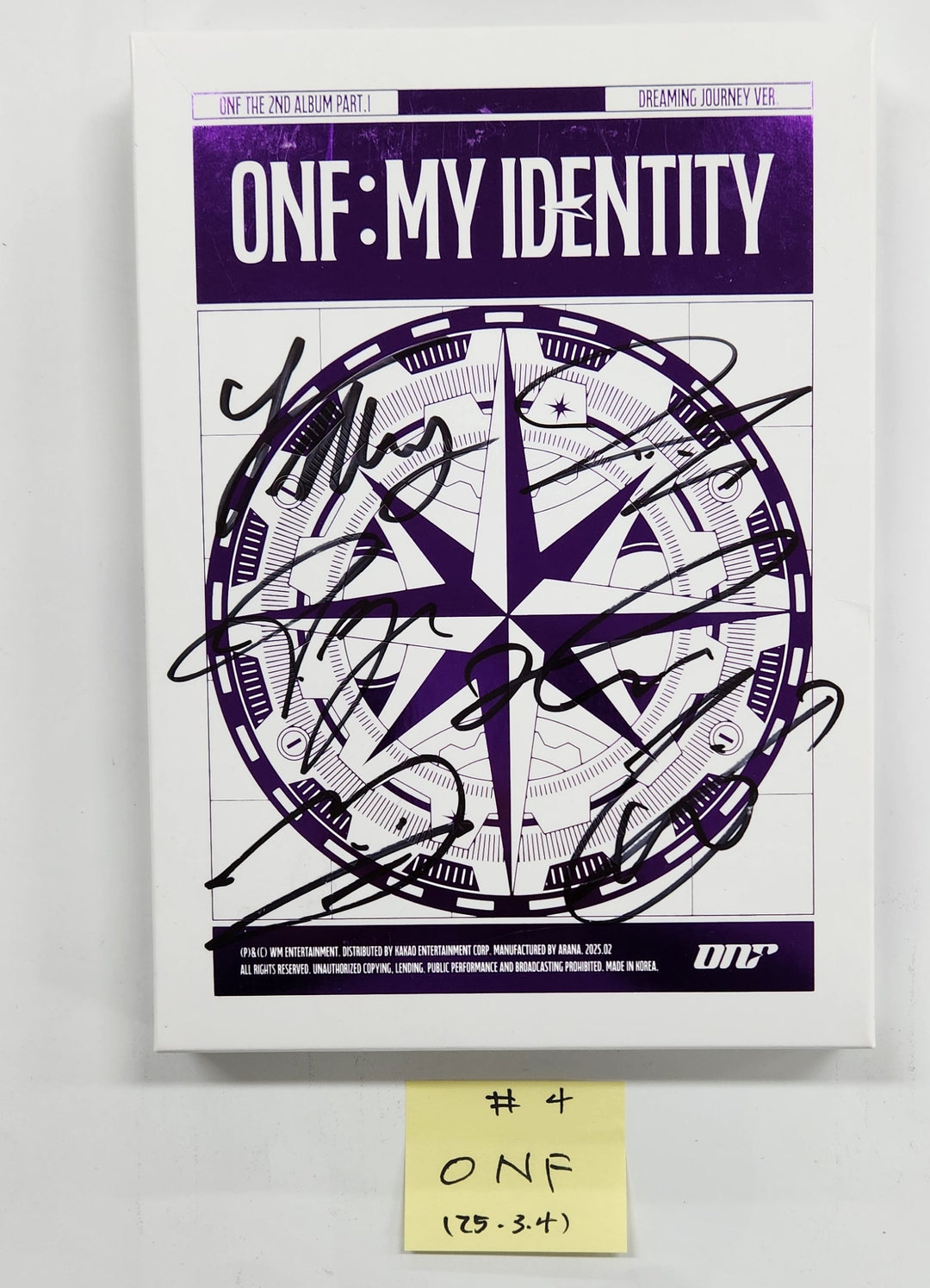 ONF "ONF:MY IDENTITY" - Hand Autographed(Signed) Promo Album [25.3.4]