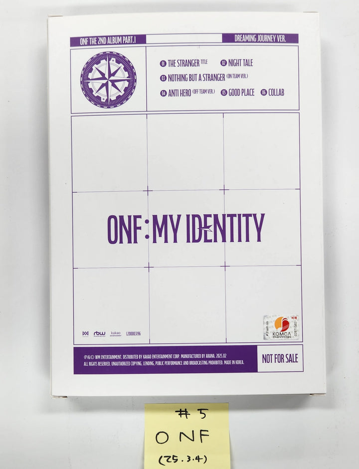 ONF "ONF:MY IDENTITY" - Hand Autographed(Signed) Promo Album [25.3.4]