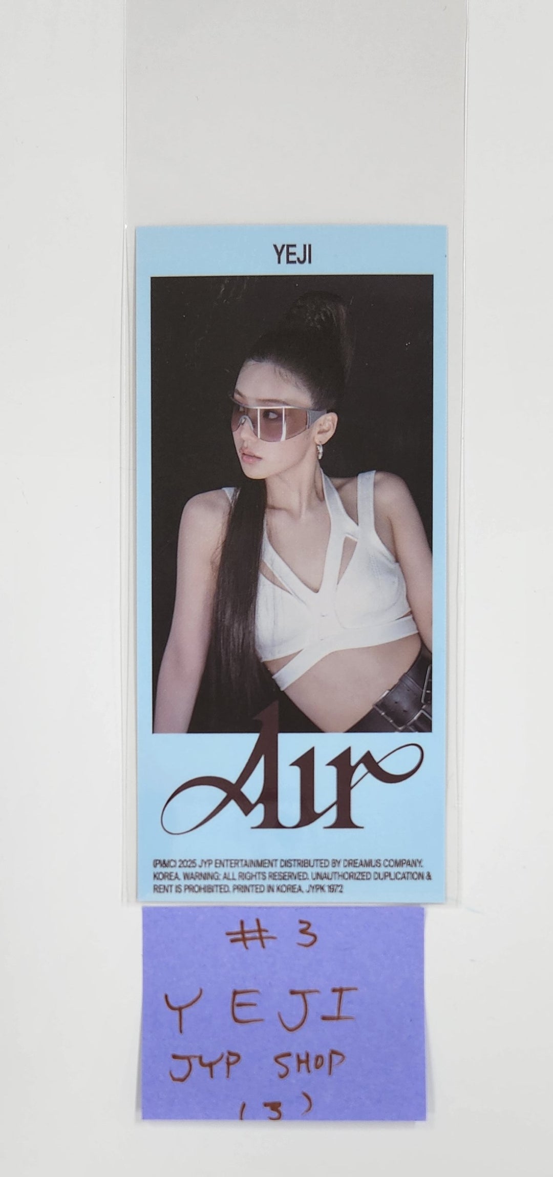 YEJI (Of ITZY) "Air" - JYP Shop Pre-Order Benefit Photocard [25.3.12]