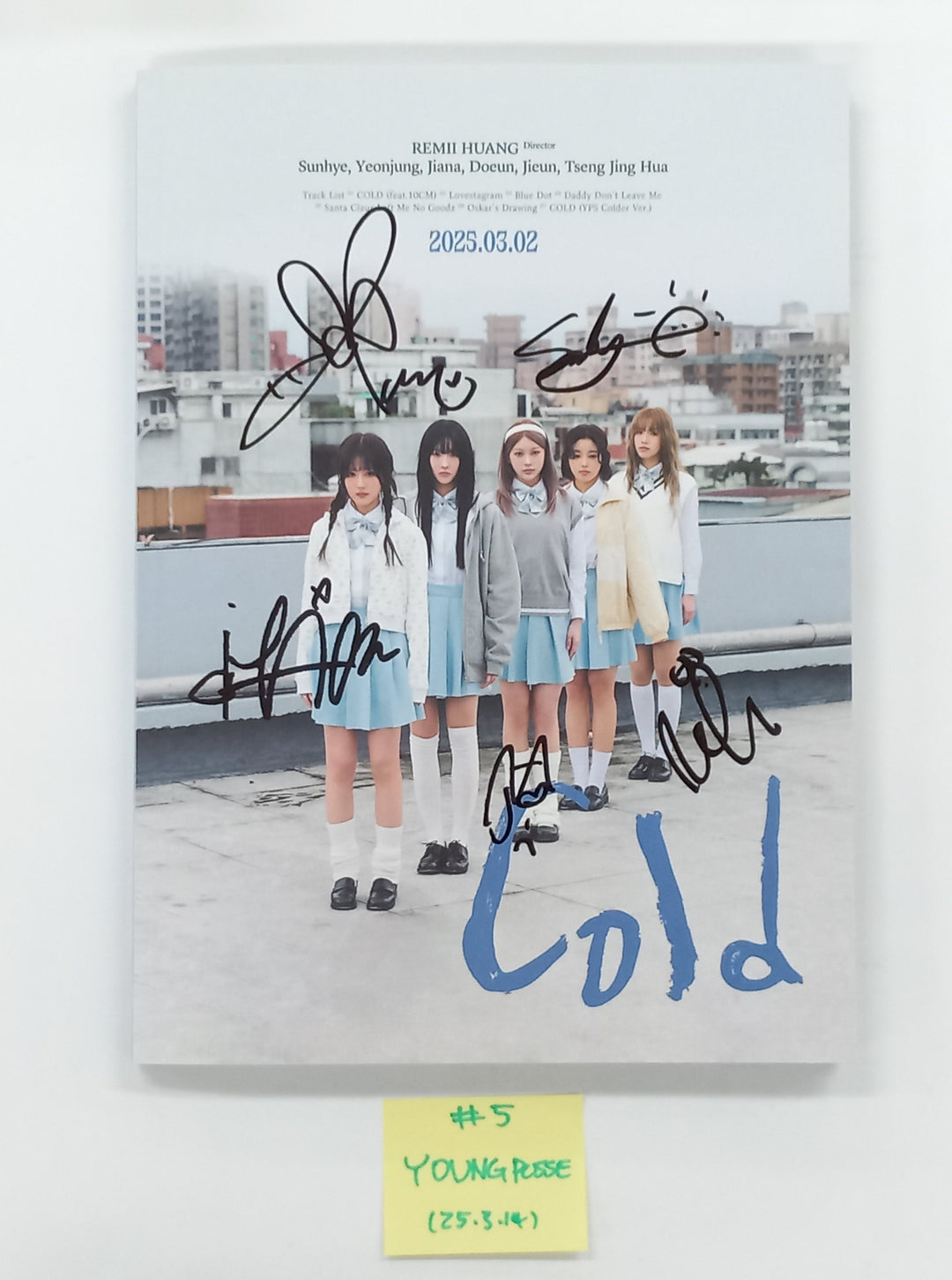 YEJI (Of ITZY) "Air", SAY MY NAME "My Name Is...", YOUNG POSSE "COLD" - Hand Autographed(Signed) Promo Album [25.3.14]