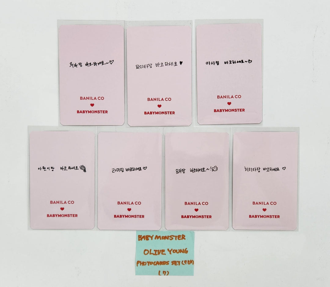 BabyMonster - Banilaco Olive Young Event Photocards Set (7EA) [25.3.14]