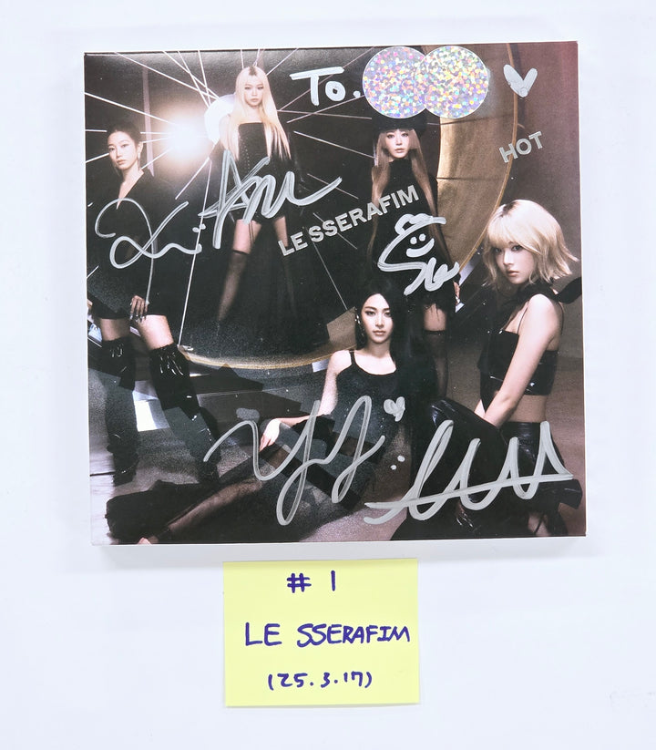 Le Sserafim "Hot" - Hand Autographed(Signed) Promo Album [25.3.17] - Must Read !