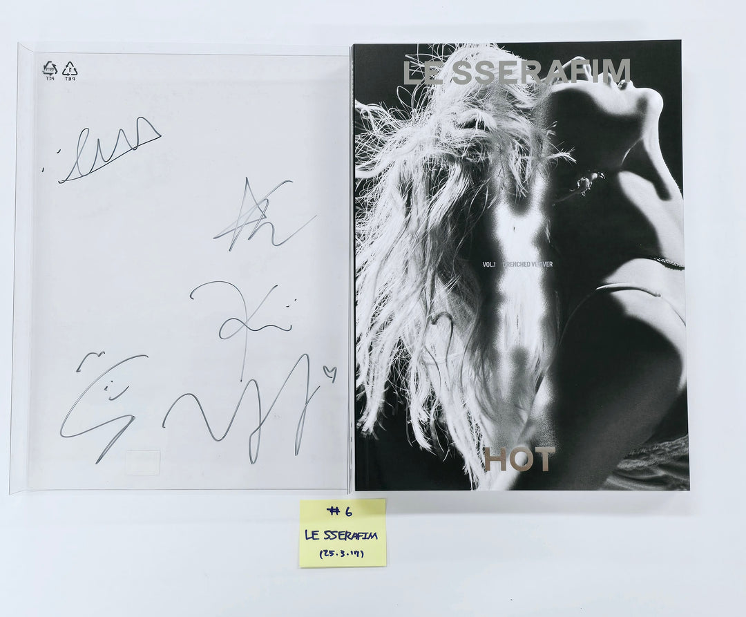 Le Sserafim "Hot" - Hand Autographed(Signed) Promo Album [25.3.17] - Must Read !