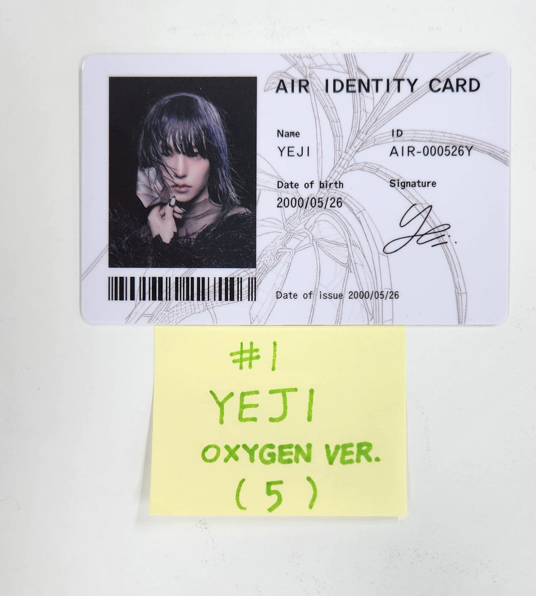 YEJI (Of ITZY) "Air" - Official Photocard [OXYGEN Ver.] [25.3.21]