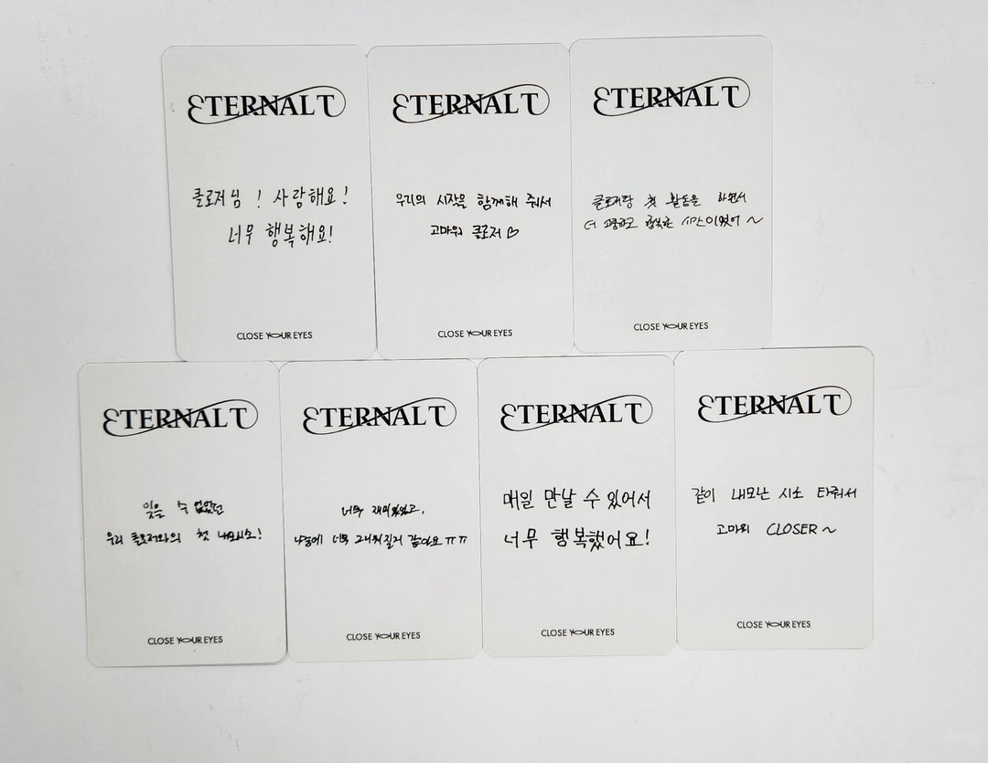 CLOSE YOUR EYES "ETERNALT" - Broadcast Photocard [25.4.28]