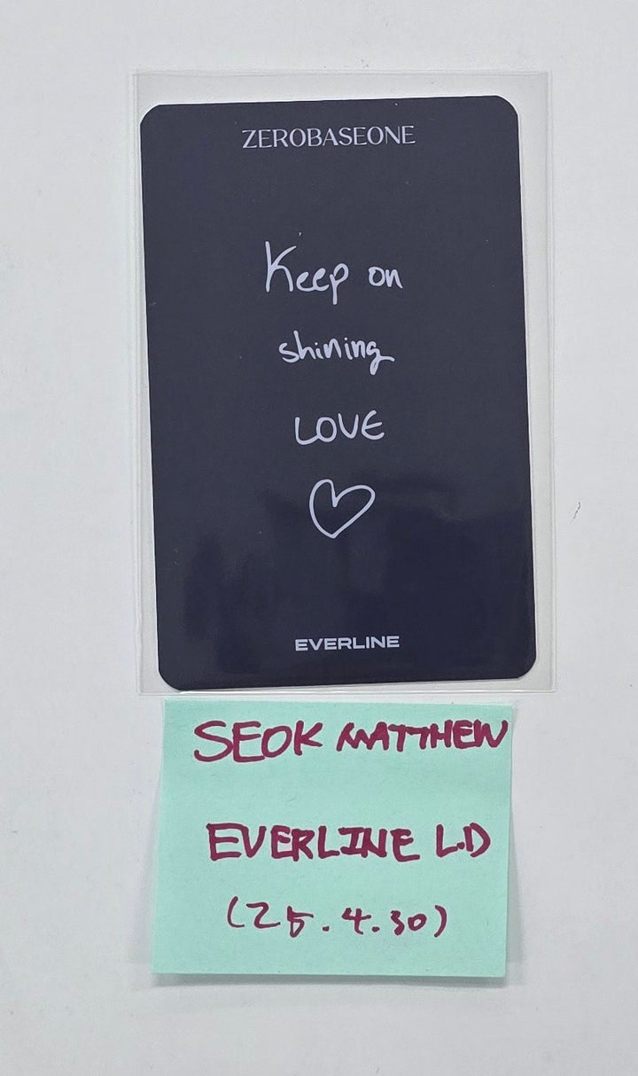 ZEROBASEONE (ZB1) "MELTING POINT" - Everline [Shinsegae] Lucky Draw Event Photocard [25.4.30]