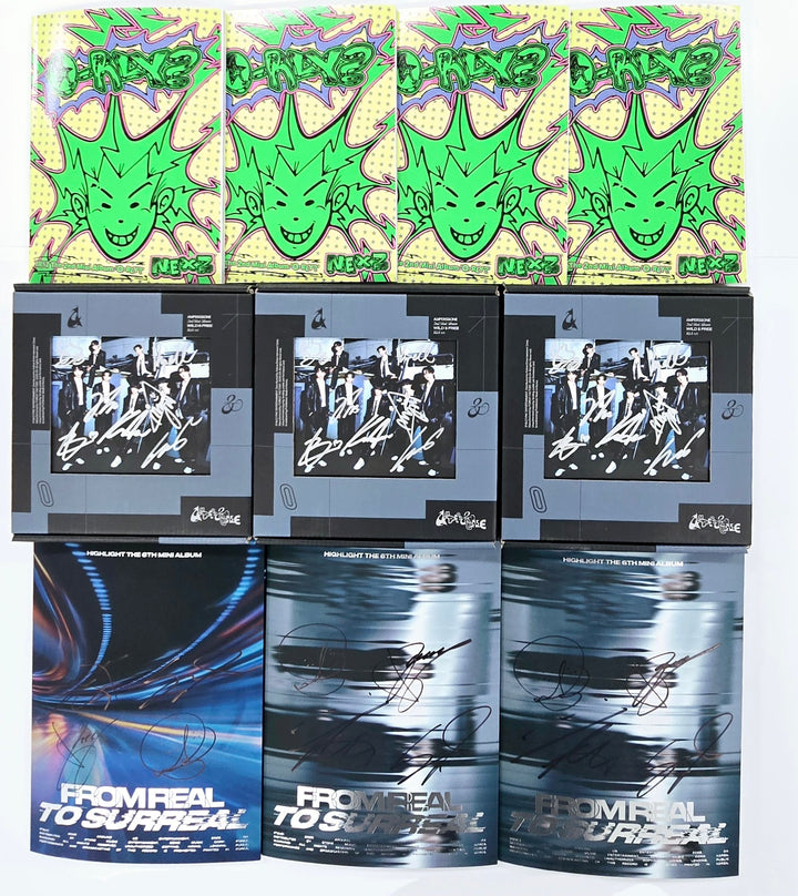 NEXZ "O-RLY?", AMPERS&ONE "WILD&FREE", HIGHLIGHT "From Real to Surreal" - Hand Autographed(Signed) Promo Album [25.5.8]