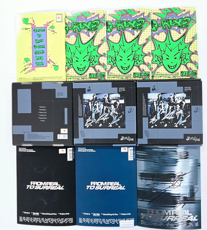 NEXZ "O-RLY?", AMPERS&ONE "WILD&FREE", HIGHLIGHT "From Real to Surreal" - Hand Autographed(Signed) Promo Album [25.5.8]