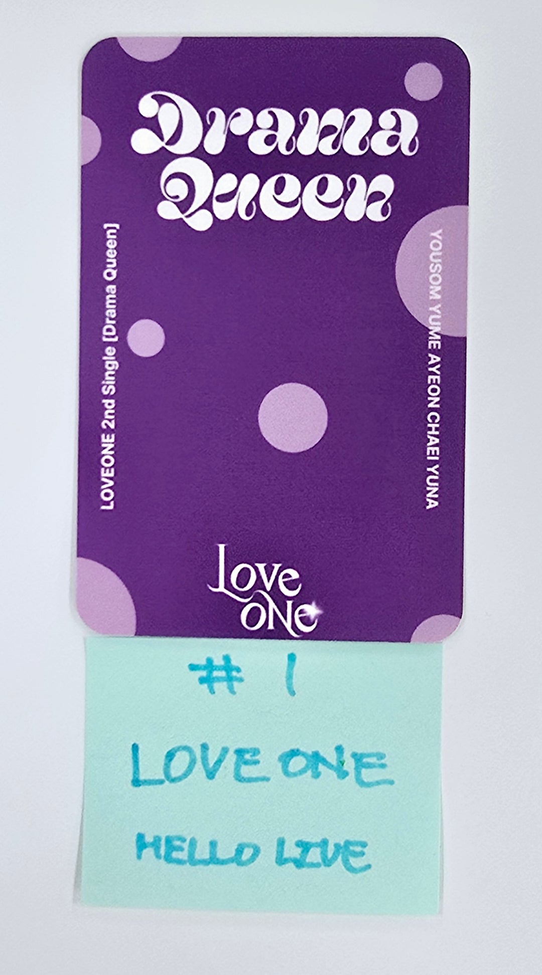 LOVEONE "Drama Queen" - Hand Autographed(Signed) Photocard [25.5.9]