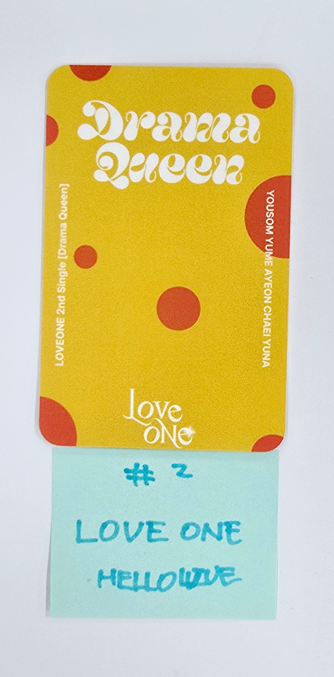 LOVEONE "Drama Queen" - Hand Autographed(Signed) Photocard [25.5.9]