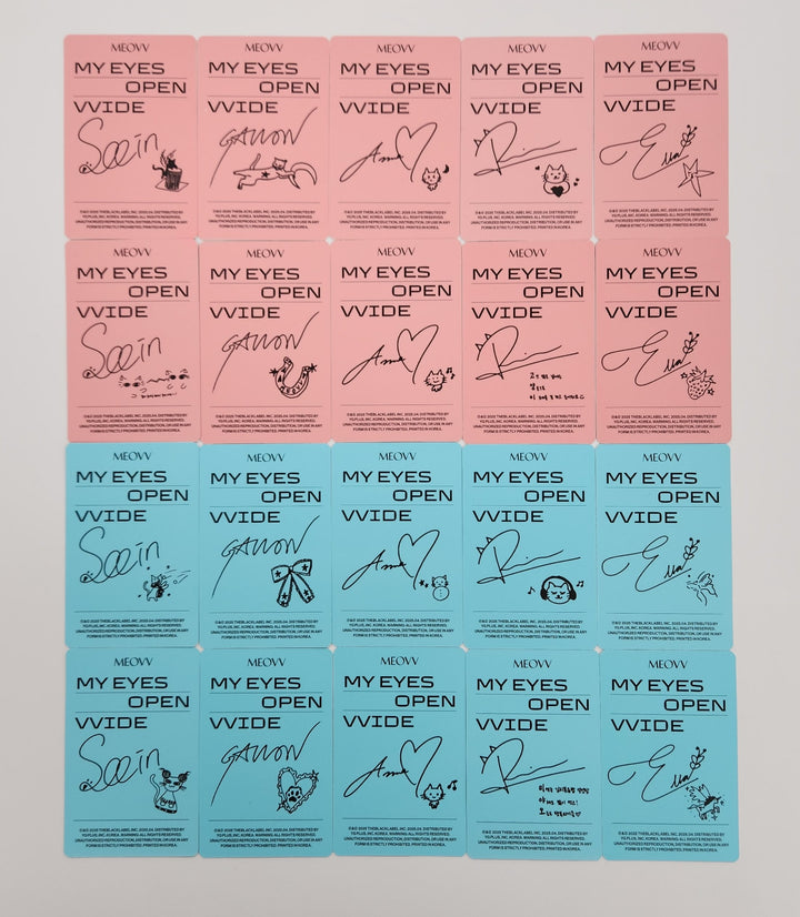 MEOVV "MY EYES OPEN VVIDE" - Official Photocards Set (5EA) [25.5.13] - Must Read !