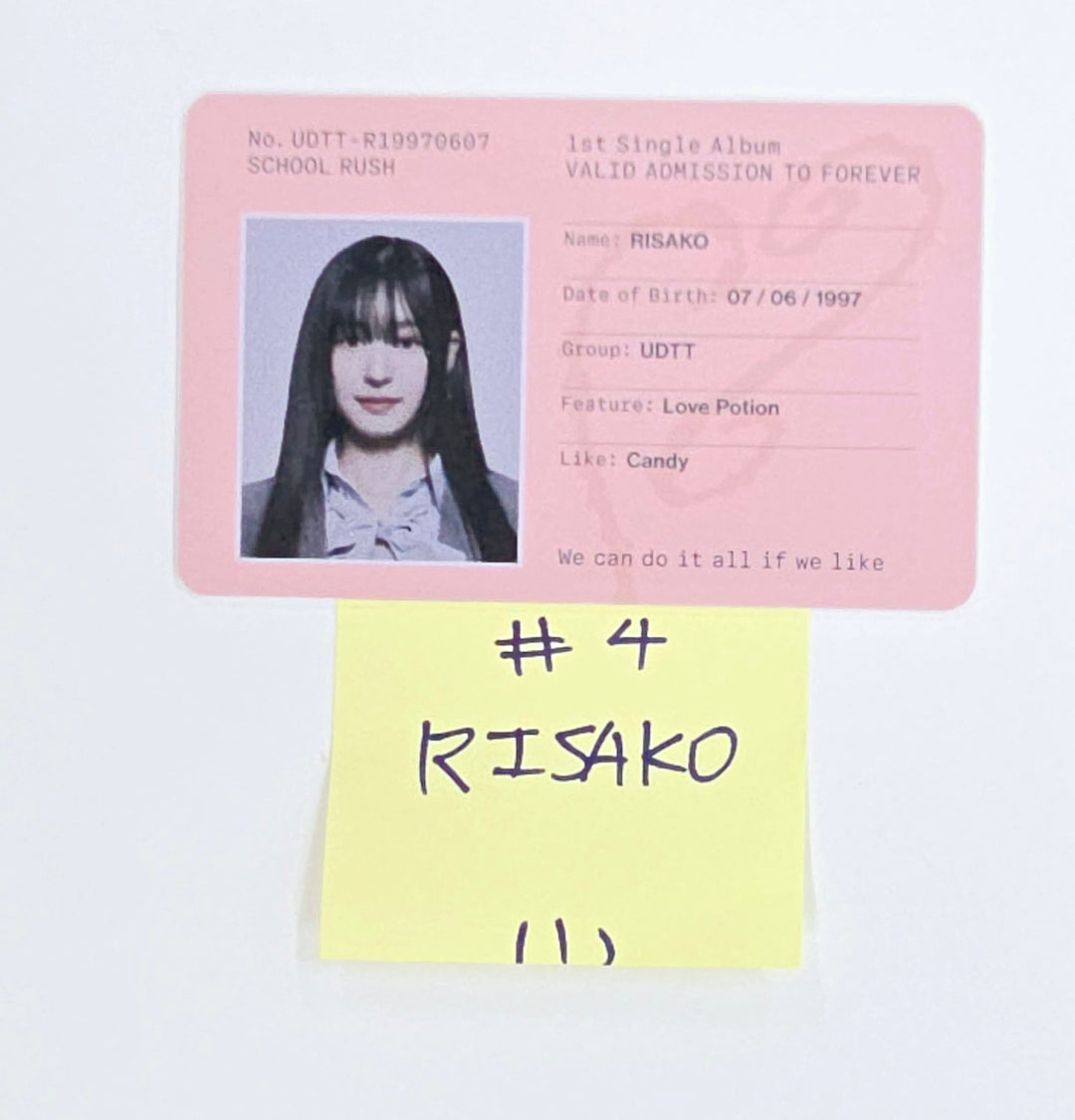 UDTT "School Rush" - Official Photocards Set (4EA), ID Photocard [25.5.14]