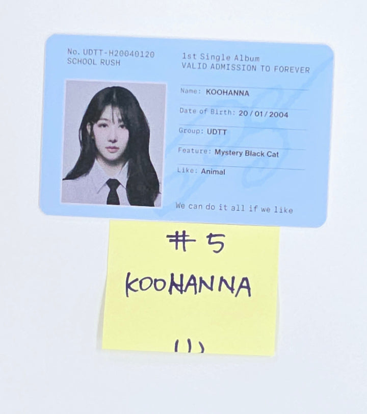 UDTT "School Rush" - Official Photocards Set (4EA), ID Photocard [25.5.14]