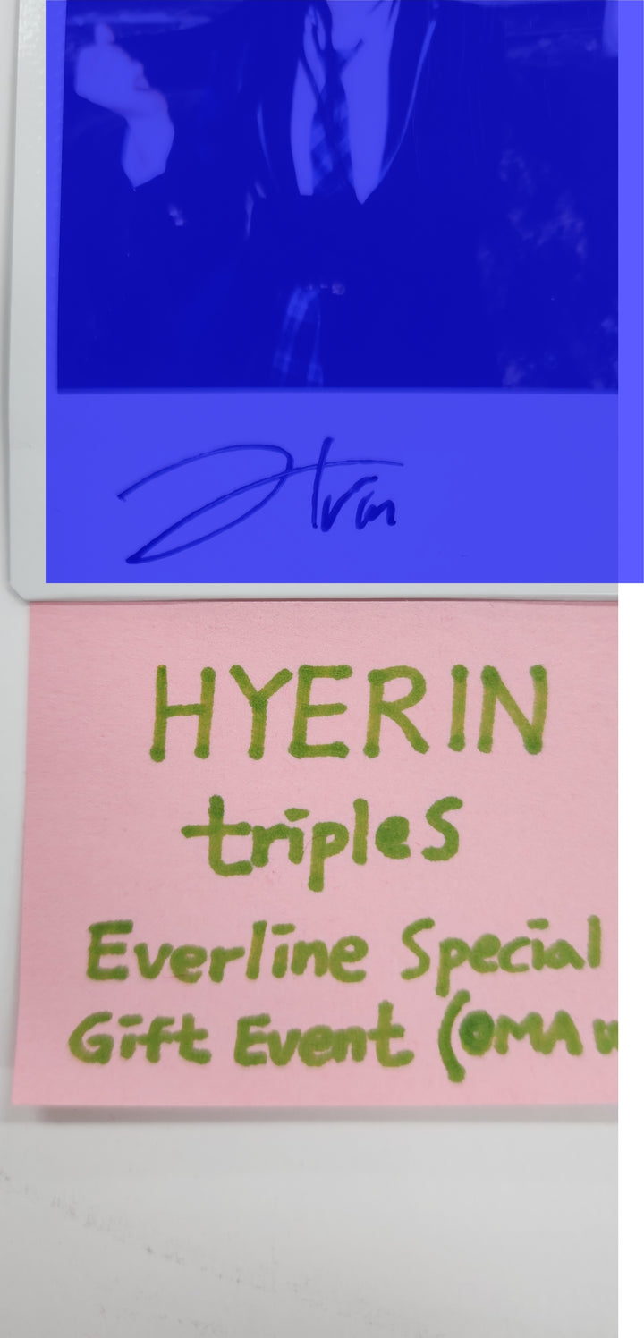 Hyerin (Of TripleS) Object Music Album - Hand Autographed(Signed) Polaroid [25.5.16]