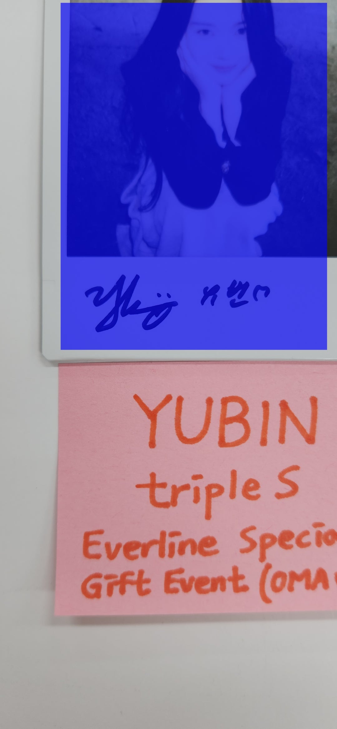 YBIN (Of TripleS) Object Music Album - Hand Autographed(Signed) Polaroid [25.5.16]