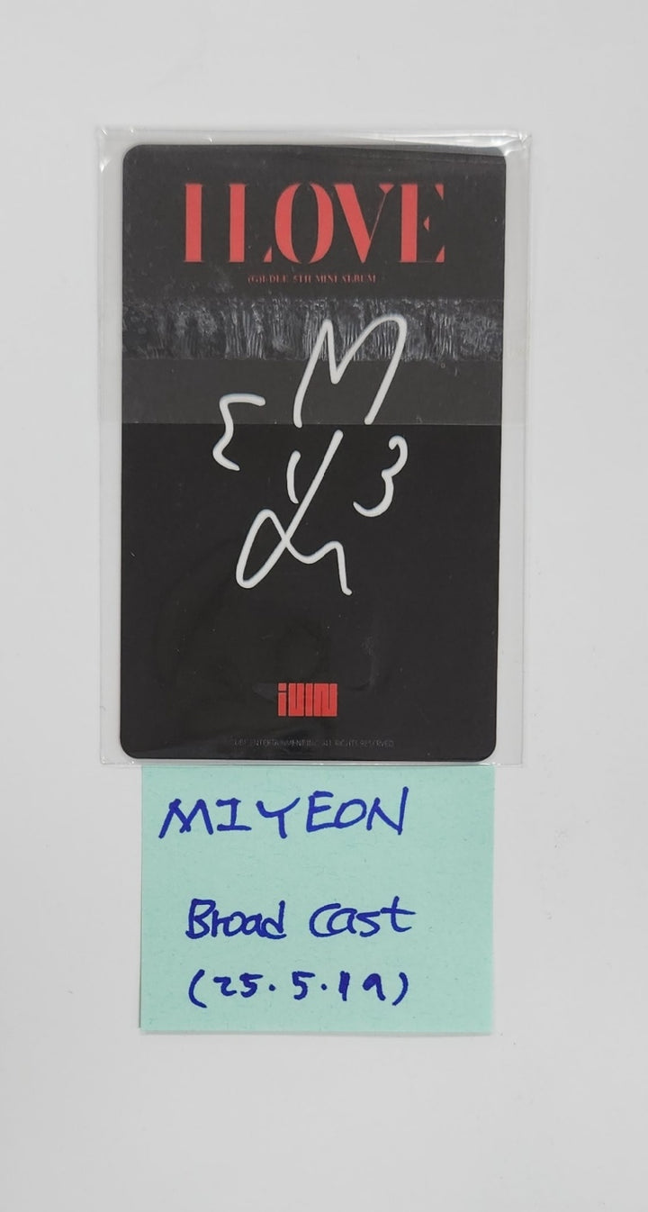 Miyeon [Of (G) I-DLE] "I love"  - Broadcast Photocard [25.5.19]