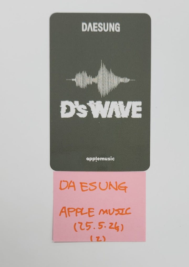 DAESUNG "D’s WAVE" - Apple Music Fansign Event Photocard [25.5.26]