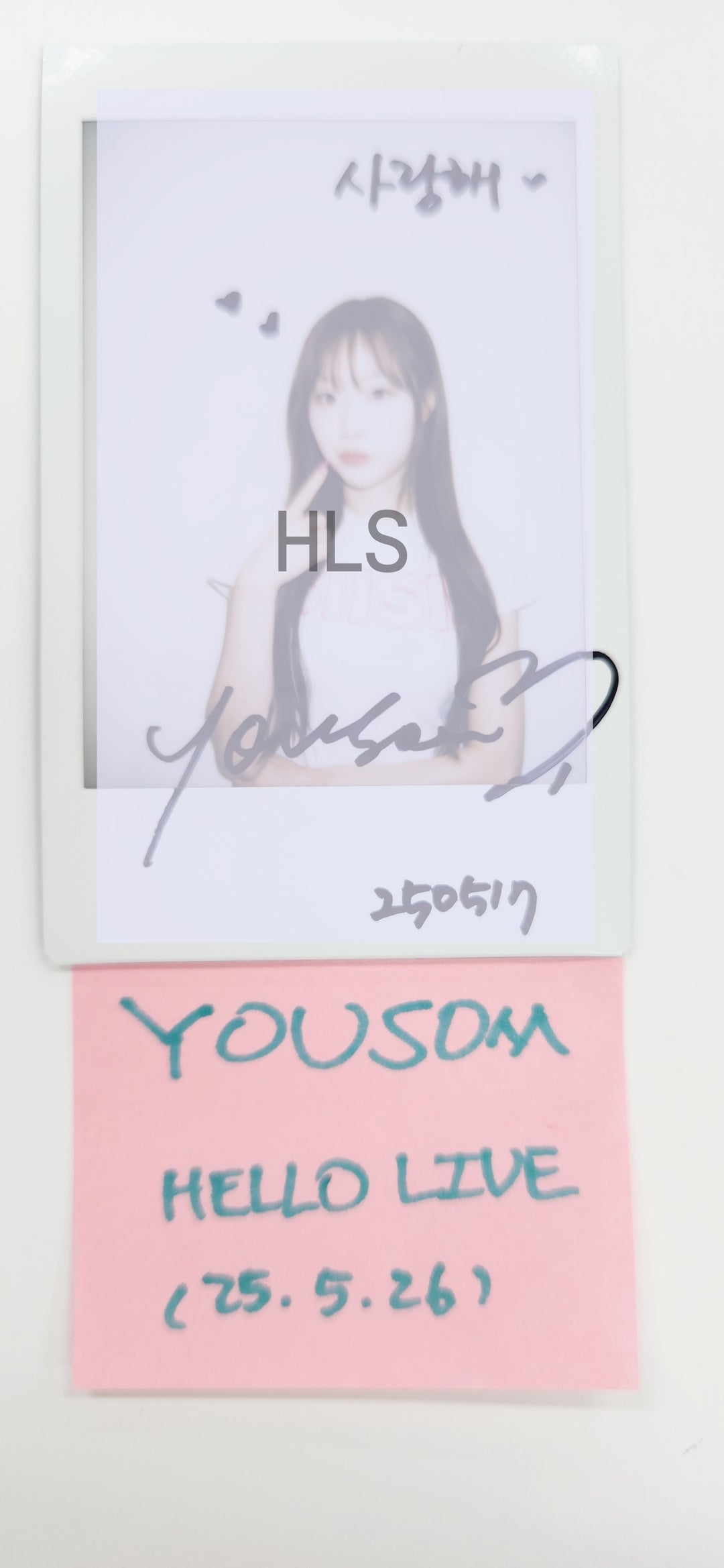 Yousom (Of LOVEONE) "Drama Queen" - Hand Autographed(Signed) Polaroid [25.5.26]