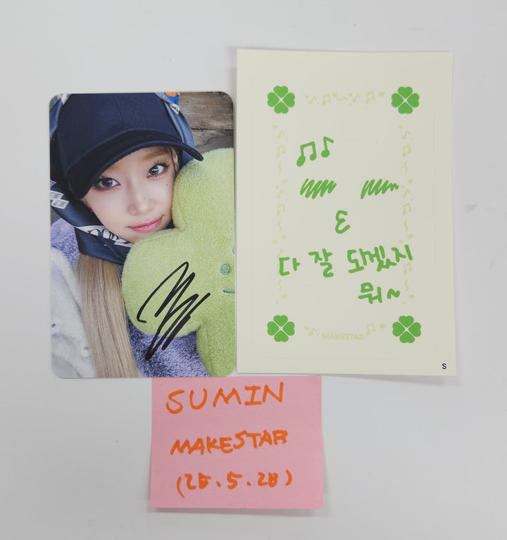 Sumin (Of STAYC) "S" - Hand Autographed(Signed) Photocard [25.5.28]