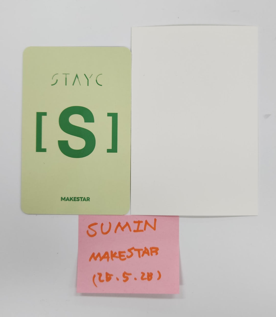 Sumin (Of STAYC) "S" - Hand Autographed(Signed) Photocard [25.5.28]