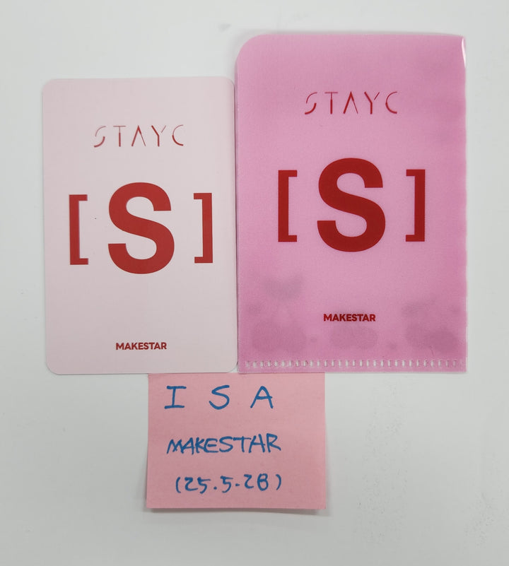 ISA (Of STAYC) "S" - Hand Autographed(Signed) Photocard [25.5.28]