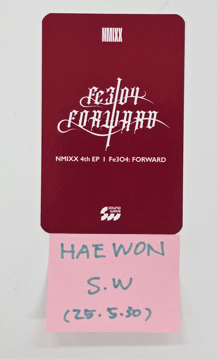 Haewon (Of NMIXX) "Fe3O4: FORWARD" - Hand Autographed(Signed) Photocard [25.5.30]