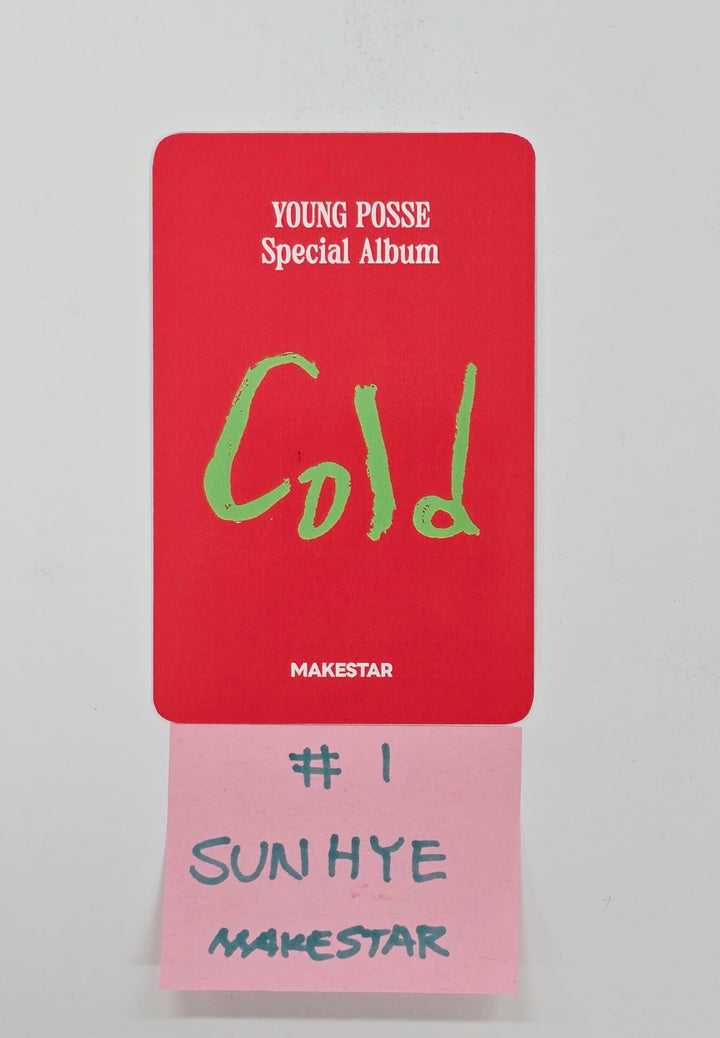YOUNG POSSE "Cold" - Hand Autographed(Signed) Photocard, 2 Cut Photo [25.5.30]