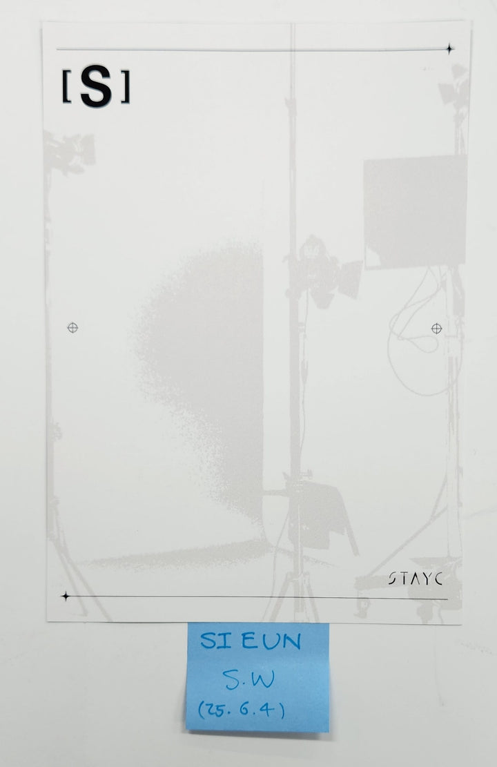 Sieun (Of StayC) "S" - Hand Autographed(Signed) Paper [25.6.4]