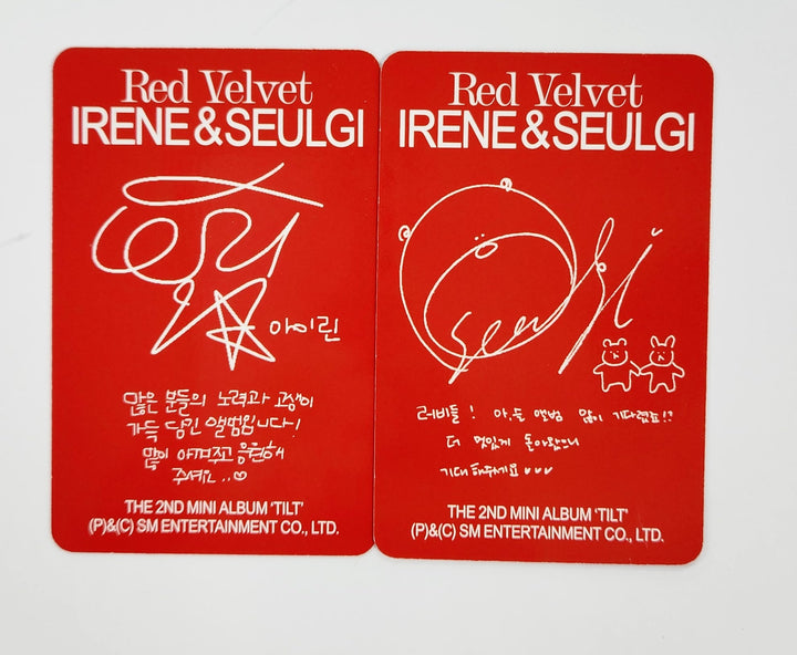 IRENE & SEULGI (Of Red Velvet ) "TILT" - Official Photocard [Package Box Ver.] [25.6.11]