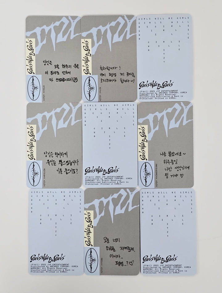 ITZY "Girls Will Be Girls" - Official Photocard [Binder Ver.] [25.6.13]