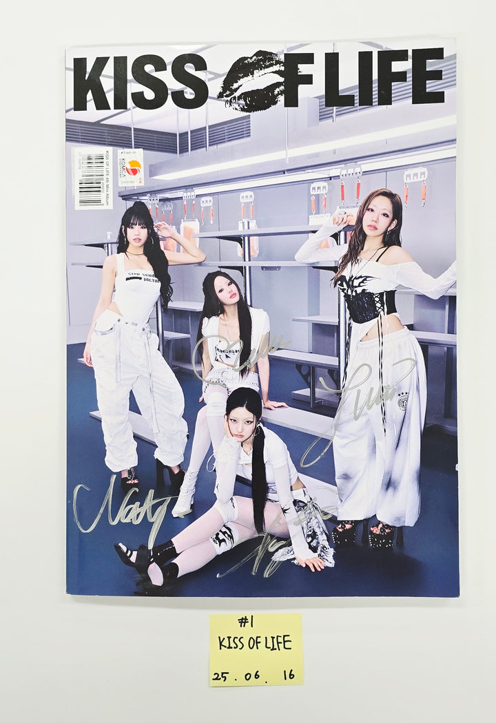 ATEEZ "GOLDEN HOUR : Part.3", KISS OF LIFE "224" - Hand Autographed(Signed) Promo Album [25.6.16]