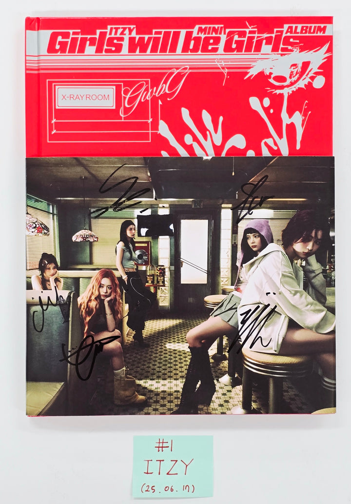 ITZY "Girl Will Be Girls" - Hand Autographed(Signed) Promo Album [25.6.17]