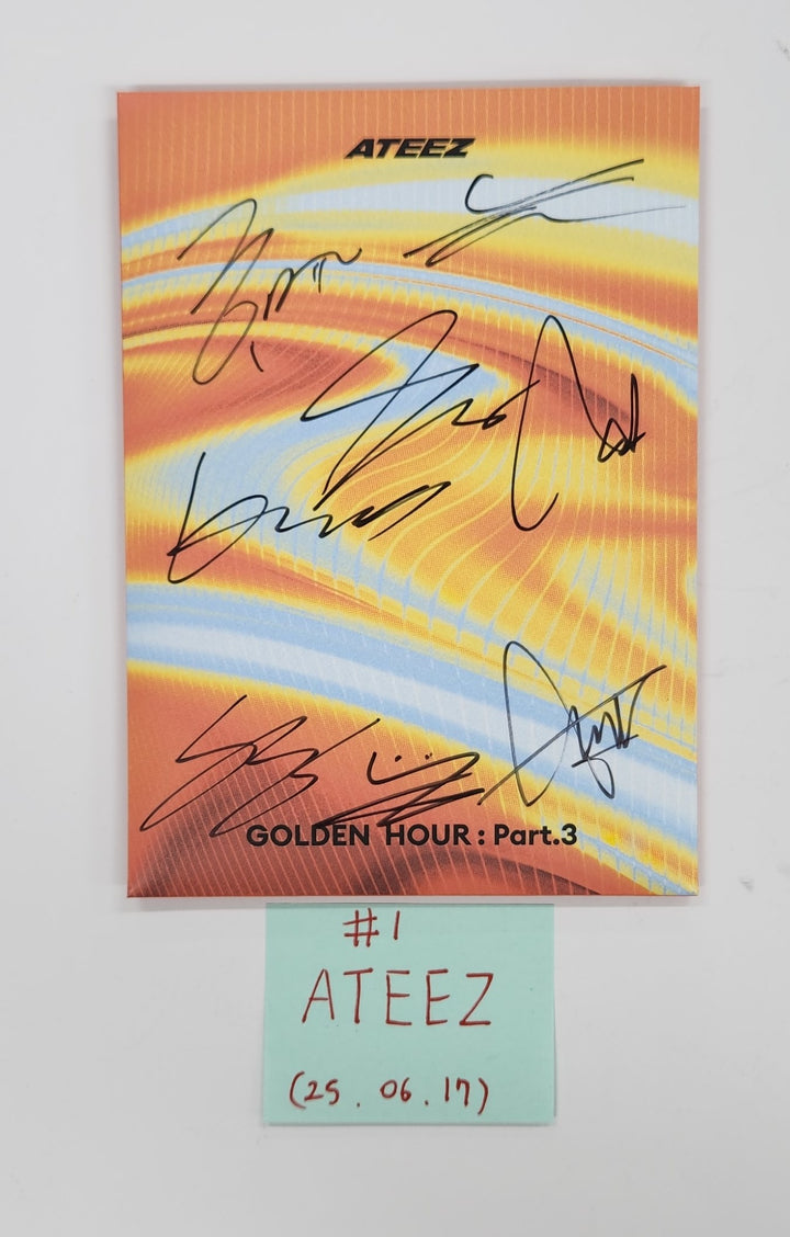 Ateez "Golden Hour : Part.3" - Hand Autographed(Signed) Promo Album [25.6.17]