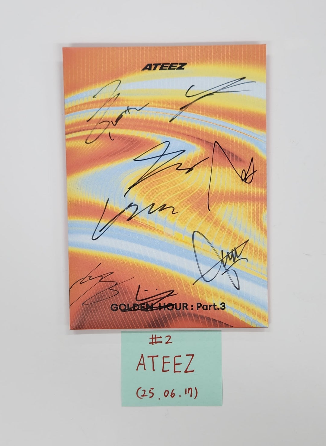 Ateez "Golden Hour : Part.3" - Hand Autographed(Signed) Promo Album [25.6.17]